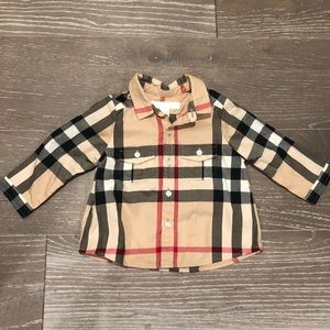 Burberry Check Button Up  - Baby Boy 6 Months